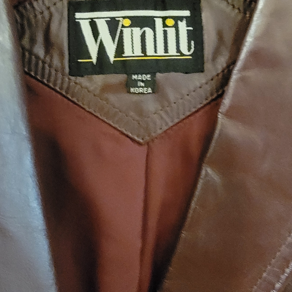 Vintage Winlit Leather‎ Jacket Women's Size 9 - Picture 2 of 8